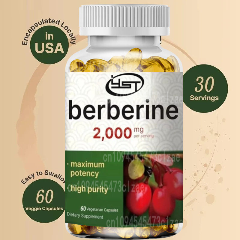 Berberine Hcl Capsule - 베르베린 보충제 | 채식 캡슐 60개,