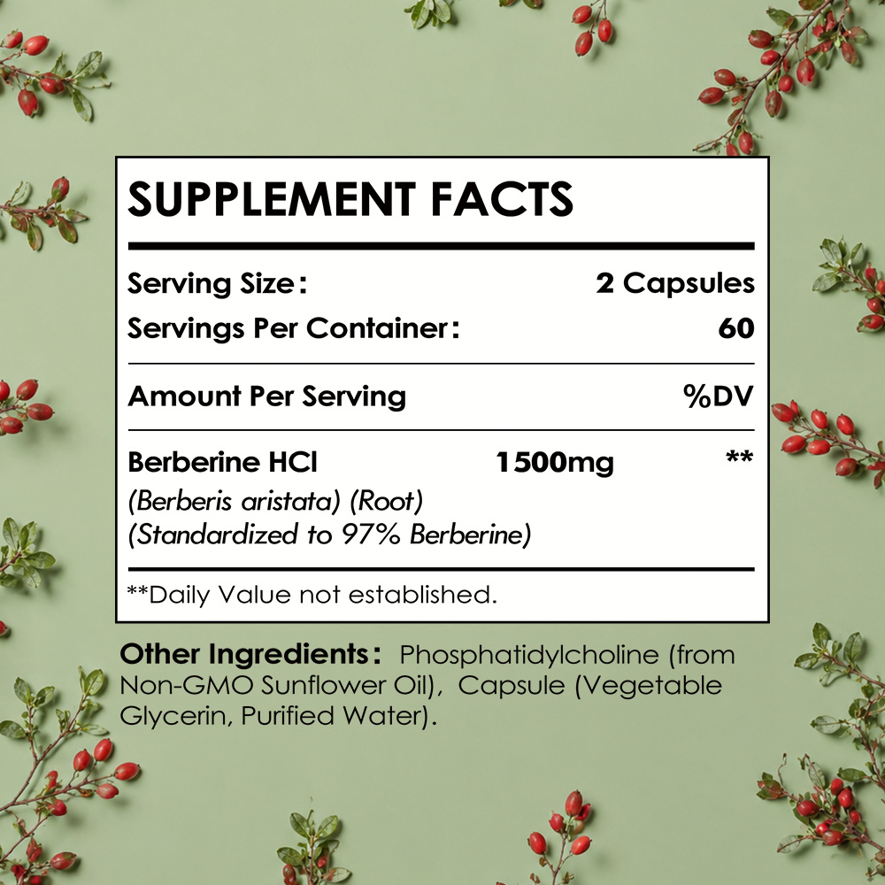 리포좀 베르베린 HCL - 1500mg, AMPK 활성 - Berberine Hcl Capsule 리뷰 및 가격
