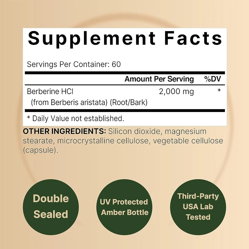 베르베린 보충제 60 식물성 캡슐, 97% 순수 아스파 - Berberine Hcl Capsule 리뷰 및 가격
