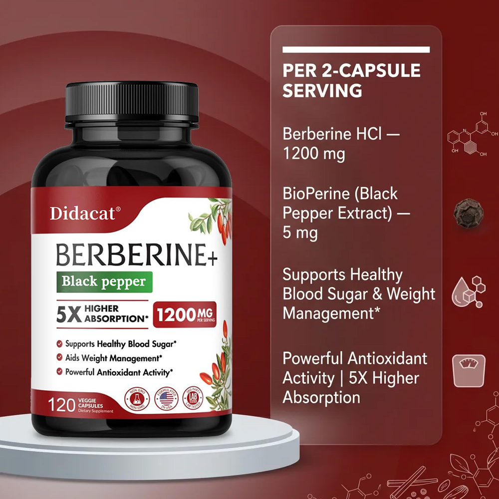 베르베린 보충제 1200mg - 초고순도 98% 베르베 - Berberine Hcl Capsule 리뷰 및 가격